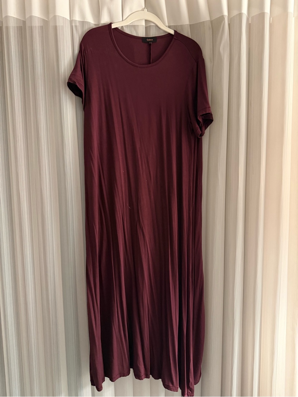 Quince Wine Short-Sleeve Maxi Nursing Dress